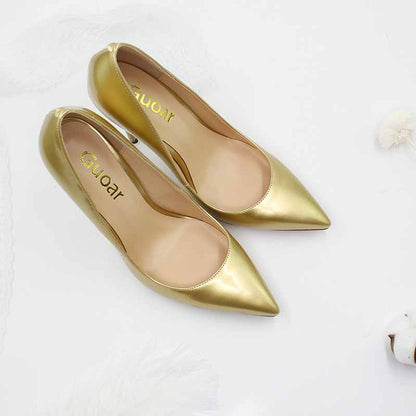 Women's Sexy Pointed Toe Slip on Pumps Handmade Stiletto High Heels