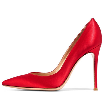 Tucomosi Red Wedding Shoes Point Toe Single Shoes Stiletto