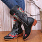 Embroidered Cowboy Boots for Women Pull-On Western Mid-Calf Boots