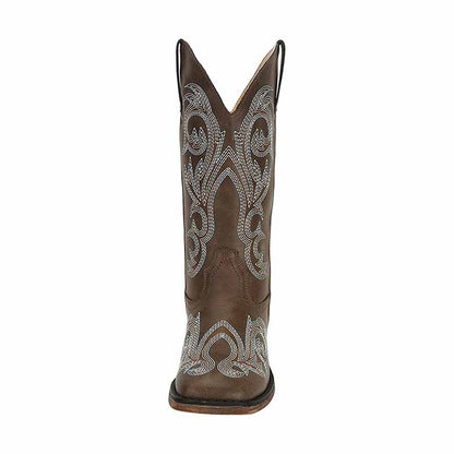 Women's Western Cowgirl Cowboy Boots Wide Calf Pointed Toe Embroidered