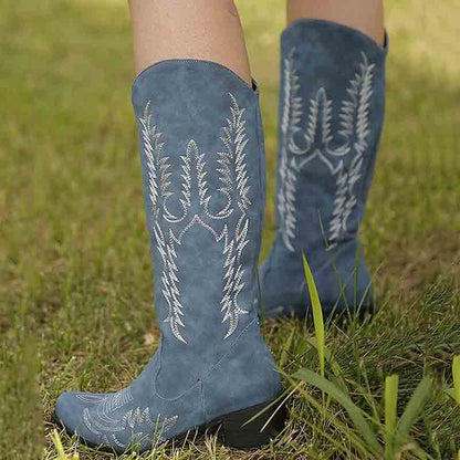 S&Dco Women's Western Cowboy Boots with Floral Design