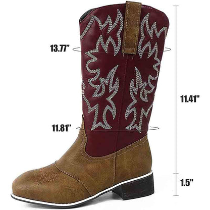 S&Dco Women's Western Cowboy Boots with Floral Design