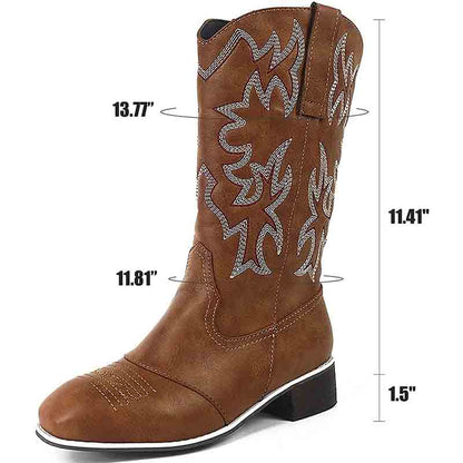 S&Dco Women's Western Cowboy Boots with Floral Design