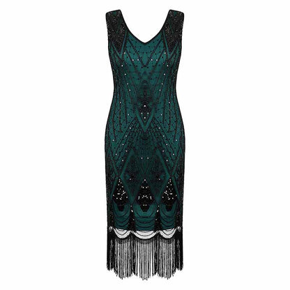 Women's 1920s Dress Sequin Art Deco Flapper Dress