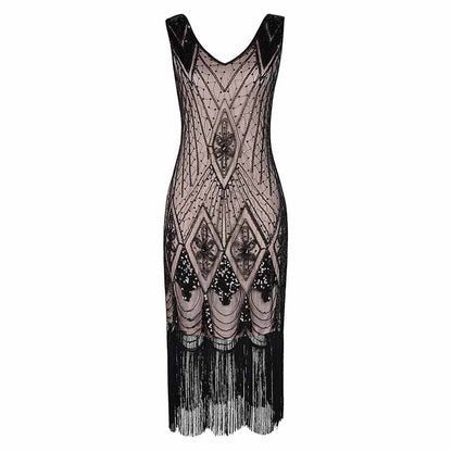 Women's 1920s Dress Sequin Art Deco Flapper Dress