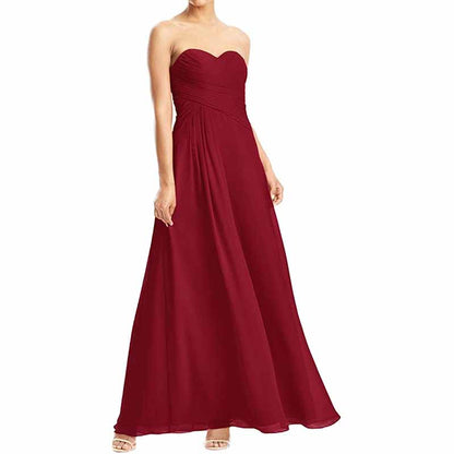 Chiffon Bridesmaid Dress Custom Prom Dress Long Evening Gowns