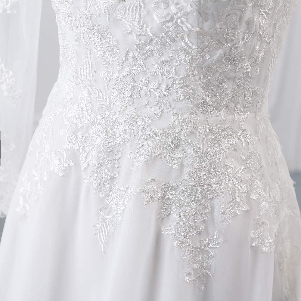 sd-hk Wedding Dresses for Bride with Lace Appliques For Women