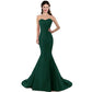 Off The Shoulder Bridesmaid Dress Wedding Prom Evening Dress Strapless Mermaid Gowns