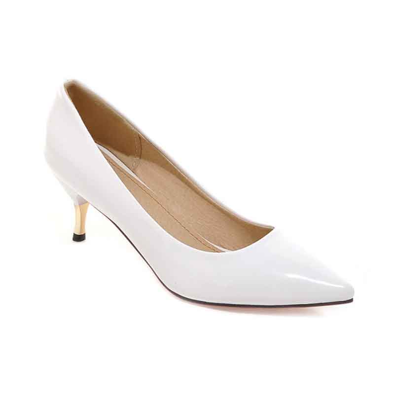 Women Basic Stilettos Low Heels Pointed Toe Pumps 6cm