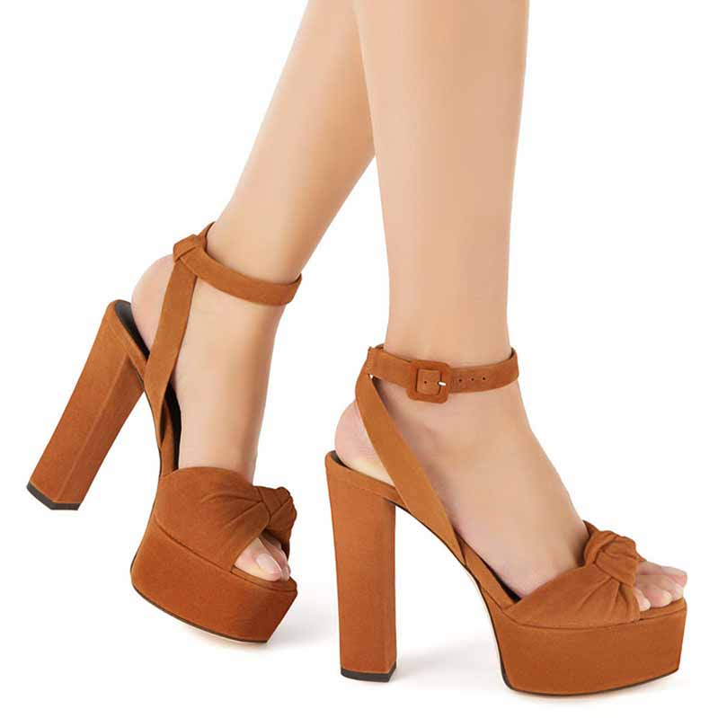 Women Peep Toe Ankle Strap Platform Sandals Wedges Shoes