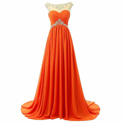 Women Wedding Gowns Sleeveless Long Bridesmaid Dress Custom Colors