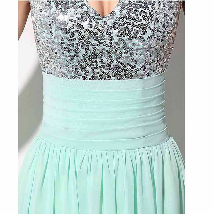 Sequin Top Bridesmaid Dress Chiffon Floor-Length Bridesmaid Dress100+colors