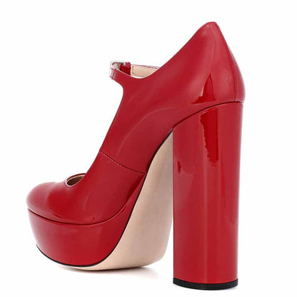 Womens Mary Jane Platform Heels Peep Toe Ankle Strap Pumps