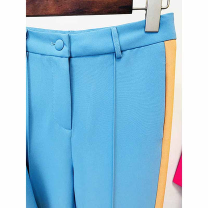 Women Pantsuits Wedding Party Suit + Flare Trousers Colored Suit Two Piece Pantsuits