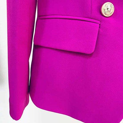Women's Magenta Pantsuit Blazer+Long Pants Wedding Pantsuit for women