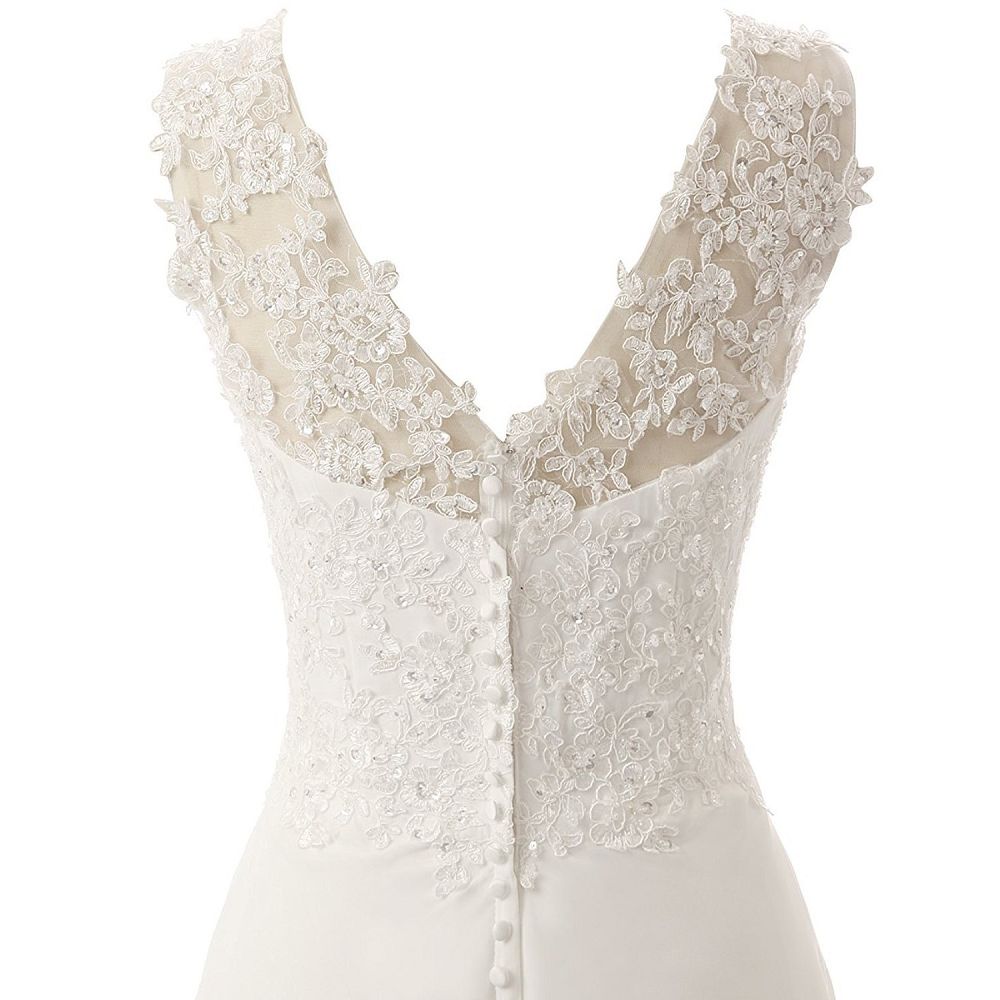 sd-hk White Wedding Dress Sleeveless Floor-Length Evening Party Gowns