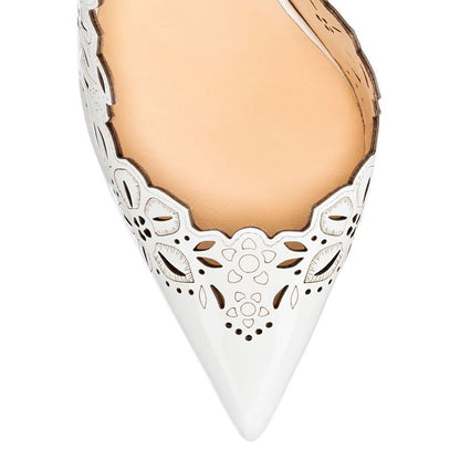 Tucomosi Women Point Toe Heels Flower Hollow Stiletto