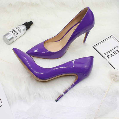 Women's Sexy Pointed Toe Slip on Pumps Handmade Stiletto High Heels