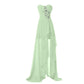 Chiffon  Prom Dress Sleeveless Evening Maxi Gowns HIgh Split Wedding Dress