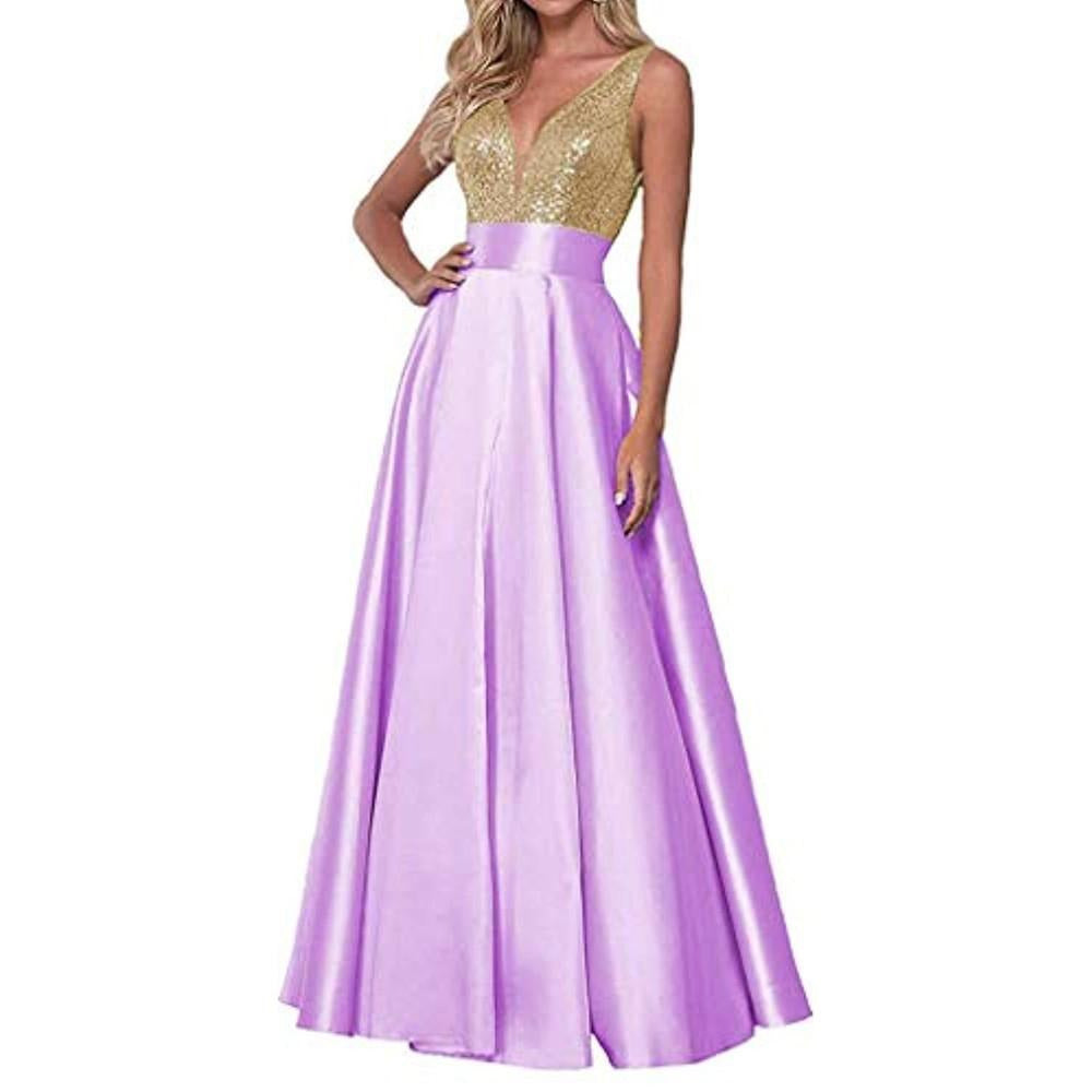 Lilac prom dress long