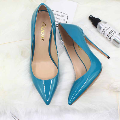 Women's Sexy Pointed Toe Slip on Pumps Handmade Stiletto High Heels