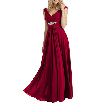 Womens Chiffon Bridesmaid Dress Ball Gown Wedding Evening Dresses