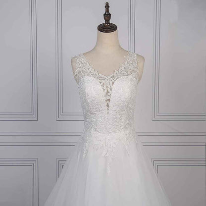 sd-hk Women's Lace Mermaid Bridal Wedding Dresses sleeveless bridal dress