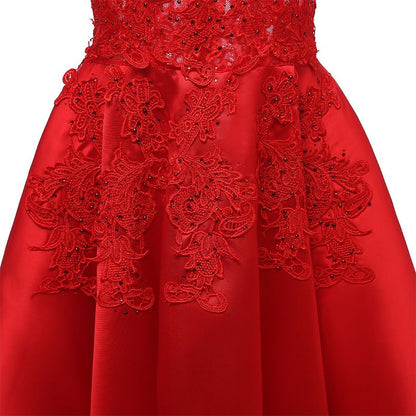 sd-hk Red Prom Dress Sleeveless Bodycon Bridesmaid Dress