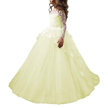 sd-hk Vintage Children Dresses For Wedding Party Formal Ball Gown