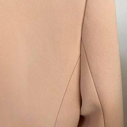 Women's Golden Lion Buttons Nude Pink Fitted Blazer Jacket