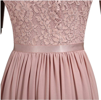 Lace Bridesmaid Dress Floral Evening Party Maxi Dress Wedding Guest Dress