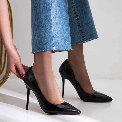 Women's Pointy Toe Dress Pump Patent Leather PU Heels