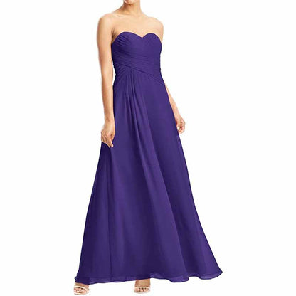 Chiffon Bridesmaid Dress Custom Prom Dress Long Evening Gowns