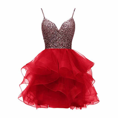 Women's Tulle Gala Prom Dress Short Homecoming Cocktail Gowns