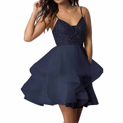 Women's Tulle Gala Prom Dress Short Homecoming Cocktail Gowns