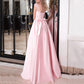 Lace A Line Bridesmaid Dress Cap Sleeve Satin Wedding Guest Dress Prom Gowns