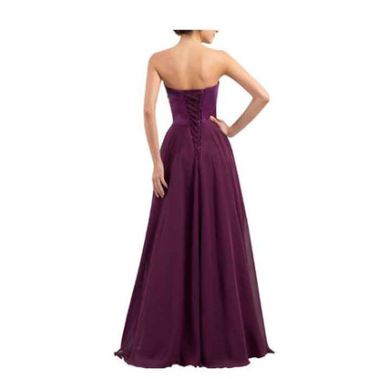 Women's Strapless Sweetheart Classic Evening Dress Ball Gown