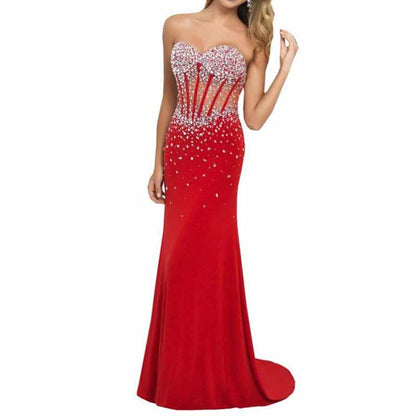 Women's Sequin Glitter Off Shoulder Long Cocktail Party Prom Dress