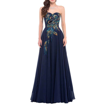 Women's Strapless Sweetheart Classic Evening Dress Ball Gown
