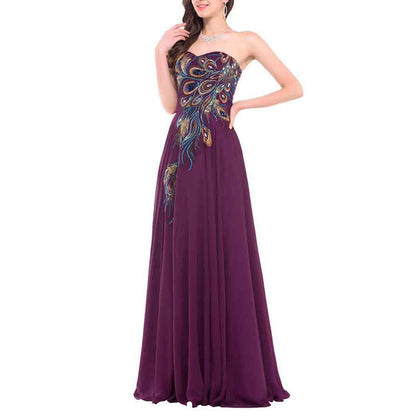 Women's Strapless Sweetheart Classic Evening Dress Ball Gown