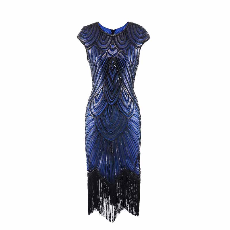 Women's Flapper Dresses 1920s Beaded Fringed Great Gatsby Dress