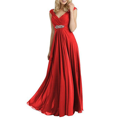 Womens Chiffon Bridesmaid Dress Ball Gown Wedding Evening Dresses