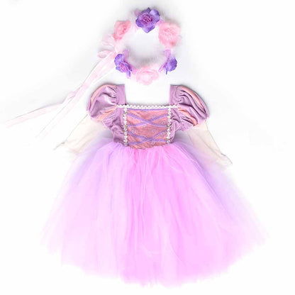 Girls Formal Dresses Purple Tulle Prom Princess Dress