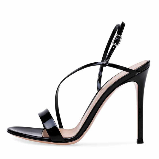 Women's open toe party shoes ankle strap stiletto heeled sandals