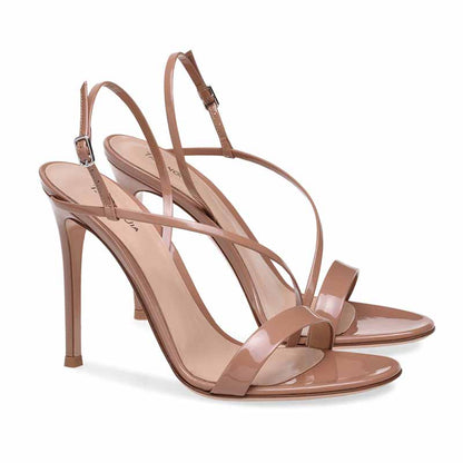 Women's open toe party shoes ankle strap stiletto heeled sandals