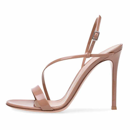Women's open toe party shoes ankle strap stiletto heeled sandals