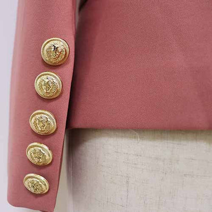 Women Coats Cameo Brown Jacket Long Sleeves Blazer Breasted Coat