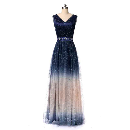 Women's Top Gradient Evening Prom A Line Gowns