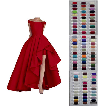 sd-hk Women's Off Shoulder Evening Prom Dresses High Low Wedding Gowns