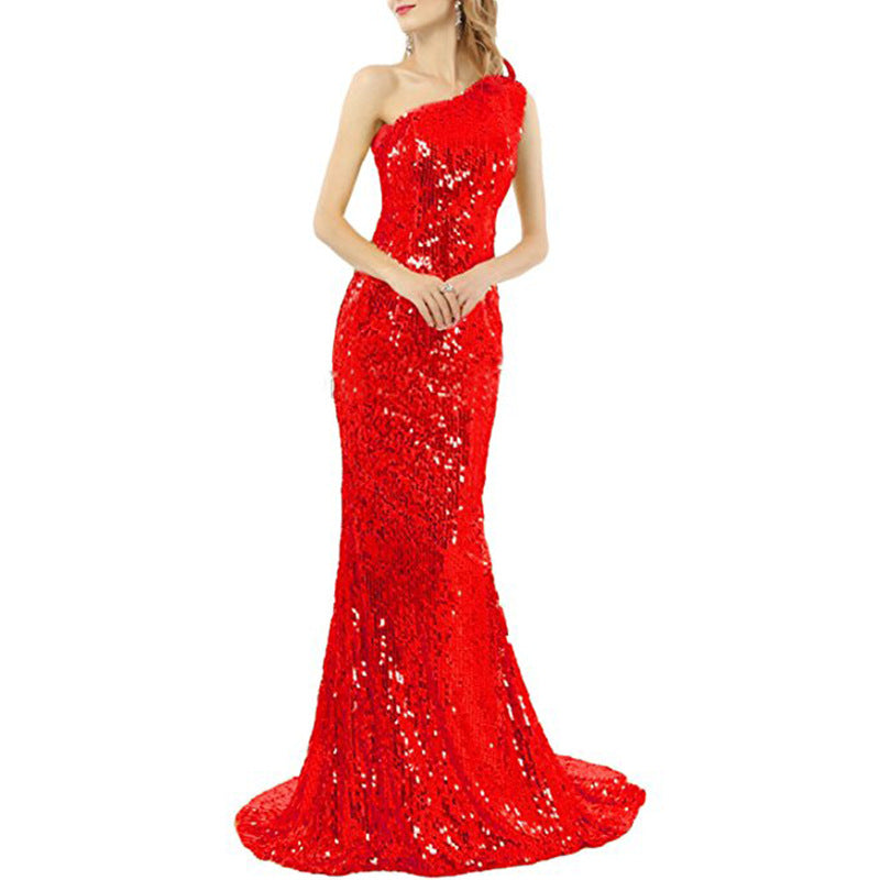 Mermaid Sequin Long Prom Dress Party Gowns Evening Maxi Dress